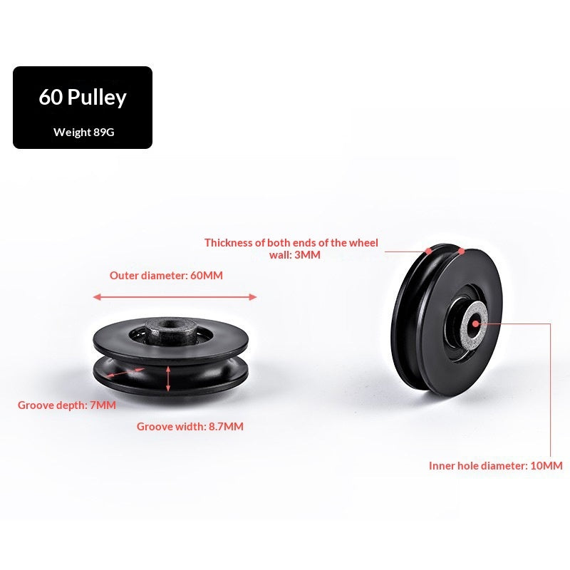 Nylon Silent Gym Frame Pulley Accessories